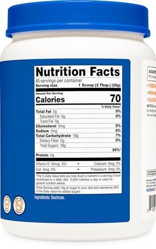 Nutricost Dextrose Powder 2 LBS - Non-GMO, Gluten Free - görsel 7
