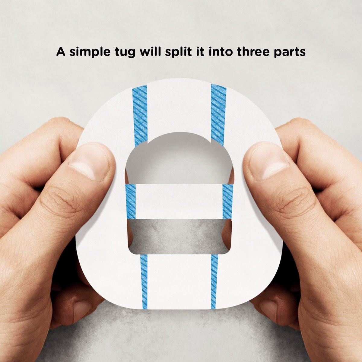 SIMPATCH – Omnipod Adhesive Patch with Strap (25-Pack) – Waterproof Adhesive, CGM Tape (Blue) - görsel 12