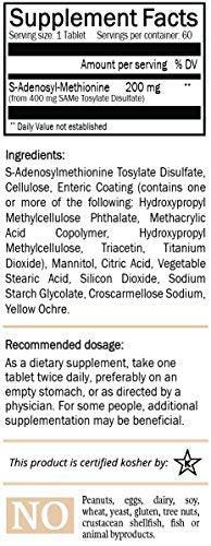 SAM-e 200mg Daily Supplement - Vegan, Kosher, Non-GMO, Soy Free, Gluten Free - 60 Enteric Coated Tablets - Cold Form Blister Packed - by Nature’s Trove - görsel 3