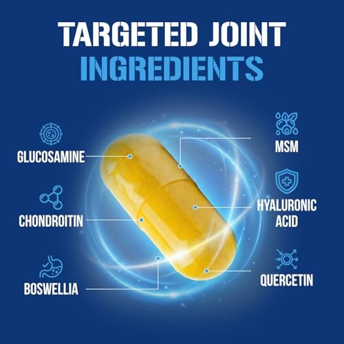 High Absorption Joint Support Supplement - Evlution FLEXMODE Joint Supplement with Advanced Joint Vitamins Including Glucosamine Chondroitin MSM Boswellia and Hyaluronic Acid - 90 Count - görsel 4