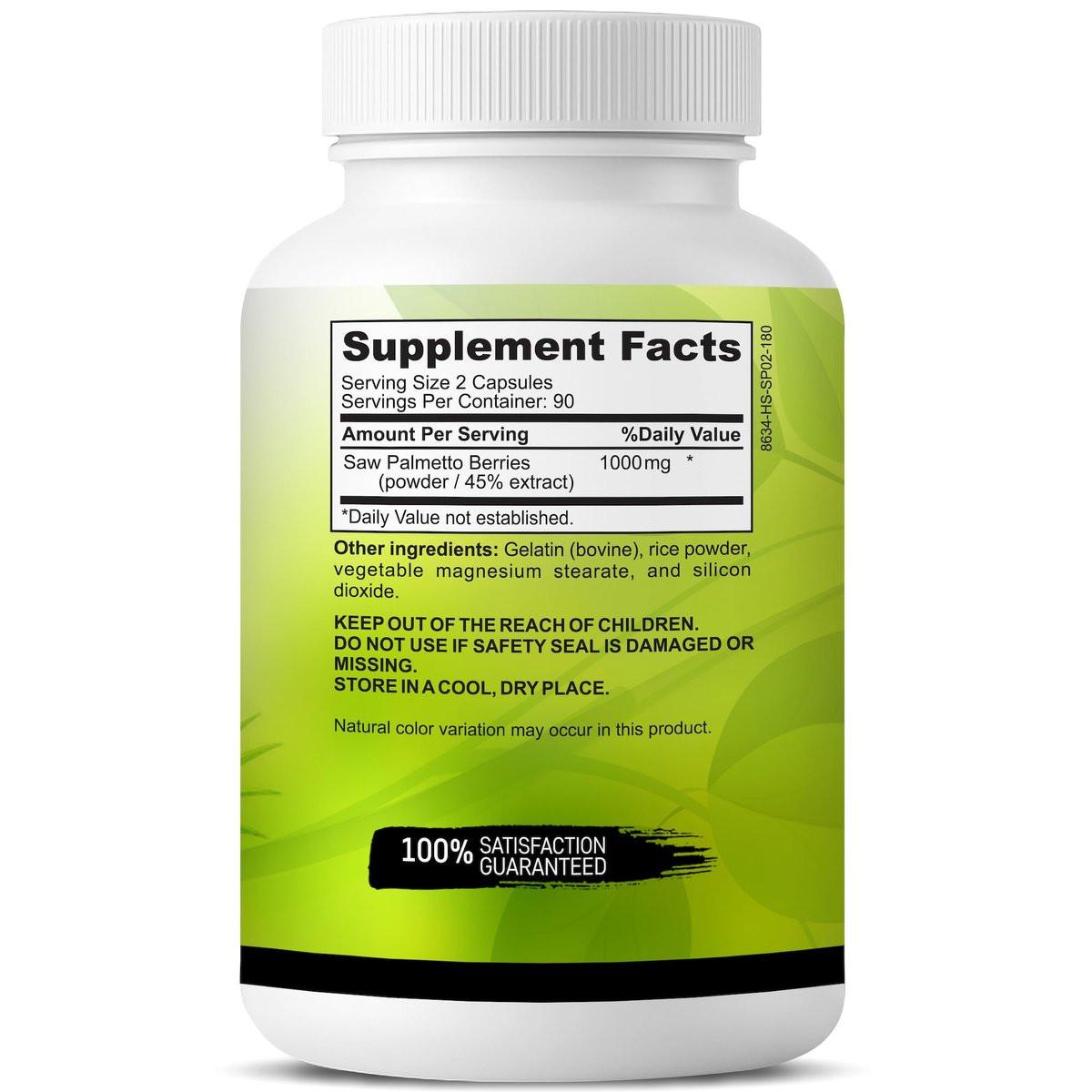 USA Grown Saw Palmetto | 180 Capsules Prostate Health Supplement | Hair Growth for Men & Women | Support to Help Maintain Normal Urination Frequency & Natural DHT Blocker to Help Prevent Hair Loss - görsel 13