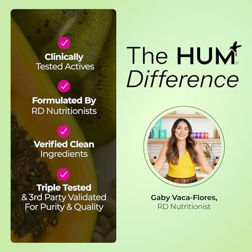 HUM Gut Instinct Daily Probiotics for Women and Men, Digestive Health, Lactobacillus, Bifidobacterium Strains for Immune Support, Probiotic Supplement for Healthy Gut Diversity, 30 Capsules - görsel 11