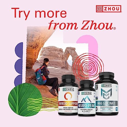 Zhou Methyl B12 - Methyl B-12 Supplement for Women & Men, Vitamin B12 5000 mcg, Vegan Friendly, Cellular Energy and Nerve Function Support, Methylcobalamin - 60 Micro Lozenges - görsel 1