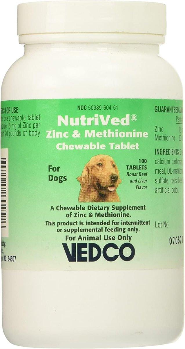 NutriVed Zinc & Methionine Chewable Tablets for Dogs (100 count) - görsel 1