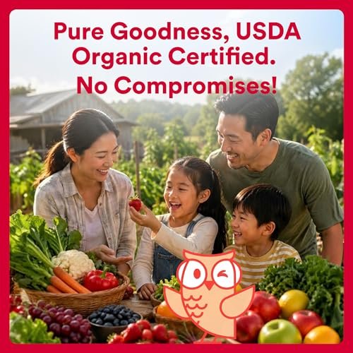 SmartyPants Organic Kids Multivitamin Gummies: Probiotics, Omega 3 (ALA), Vitamin D3, C, Vitamin B12, B6, A, K & Zinc for Immune Support, Biotin, Three Fruit Flavors, 120 Count (30 Day Supply) - görsel 7