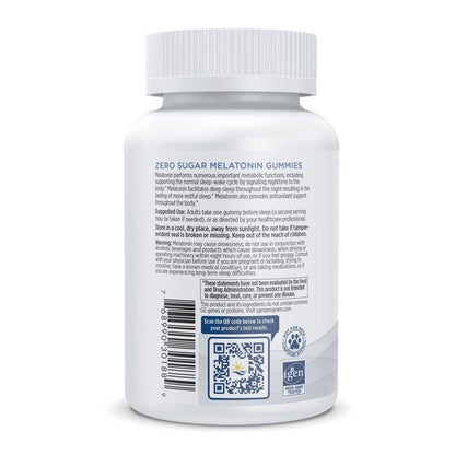 Nordic Naturals Zero Sugar Melatonin Gummies, Raspberry - 60 Gummies - 1.5 mg Melatonin - Great Taste - Restful Sleep, Antioxidant Support - Non-GMO, Vegan - 60 Servings