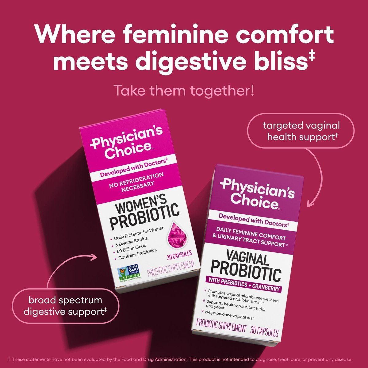 Physician's CHOICE Probiotics for Women - PH – Serving Size: 1 Capsule – Image 9