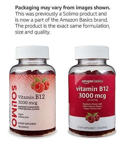 Vitamin B12 3000 mcg, Normal Energy Production and Metabolism, Immune System Support, 100 Gummies (2 per serving), Pack of 2, Raspberry - görsel 2