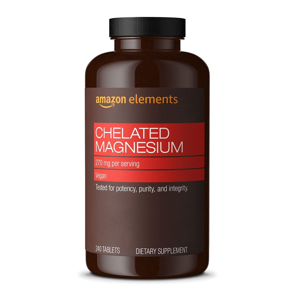 Chelated Magnesium 270 mg per Serving, 240 Tablets, as Magnesium Glycinate Chelate, Vegan - görsel 6