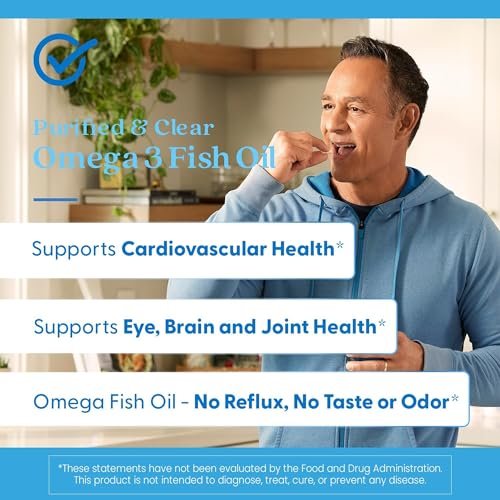 Doctor's Best Omega 3 Fish Oil Supplement for Women & Men - Source of DHA, EPA, & Omega-3 Fatty Acids, Purified, High 2000 mg Potency, Heart Health Support, Non-GMO, Gluten Free - 120 Marine Softgels - görsel 12