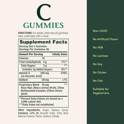 Nature's Bounty Vitamin C, Orange, 80 Count