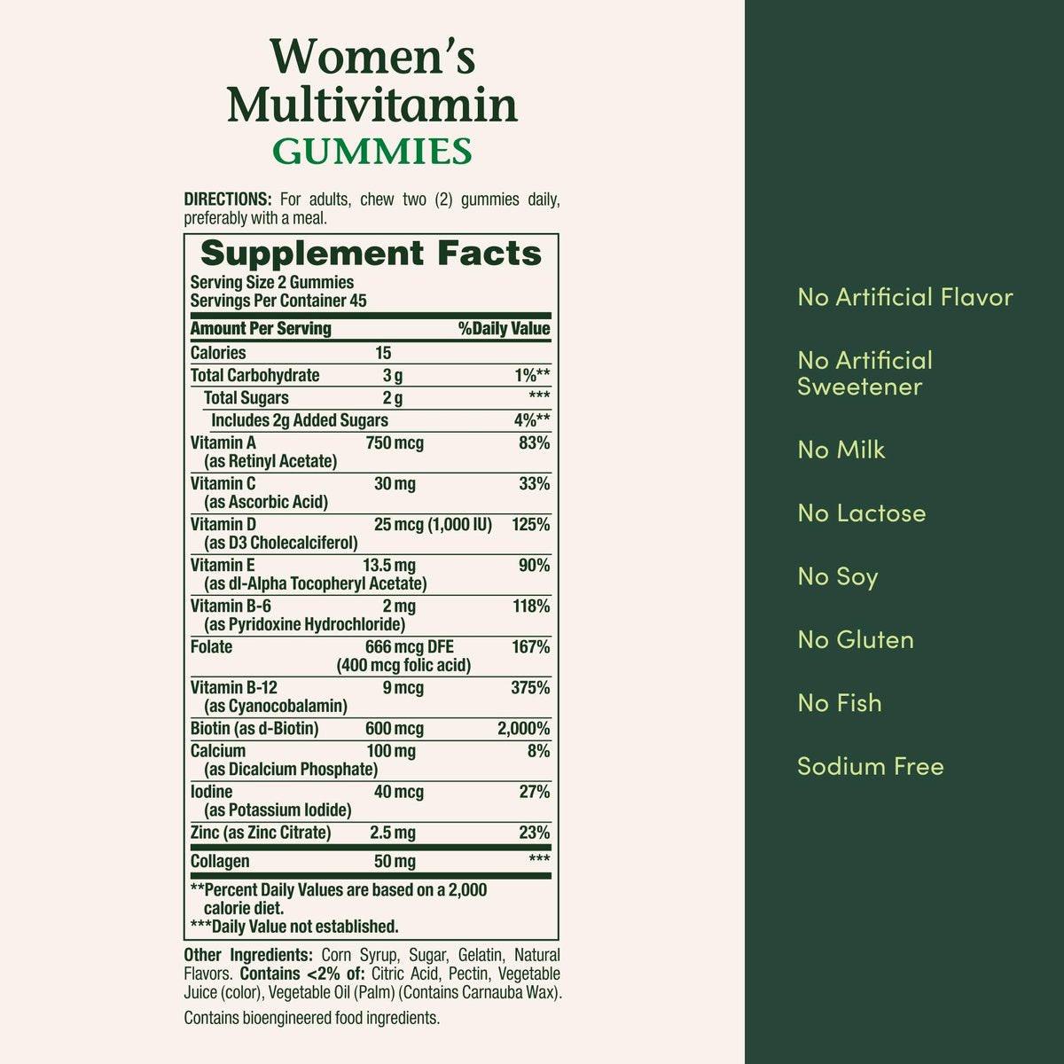Nature's Bounty Women Multivitamin Gummies, Vitamin Supplements for Adults, General Health, Supports Immune and Bone Health, Mixed Berry and Raspberry Flavored, 90 Gummies - görsel 12