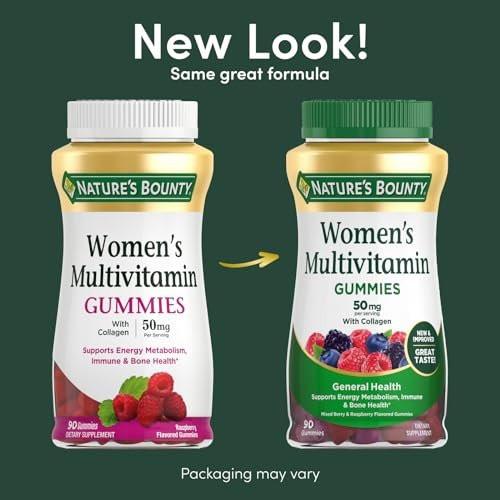 Nature's Bounty Women Multivitamin Gummies, Vitamin Supplements for Adults, General Health, Supports Immune and Bone Health, Mixed Berry and Raspberry Flavored, 90 Gummies - görsel 3