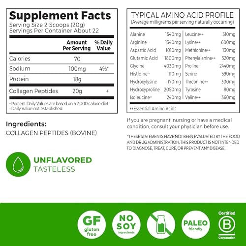 Orgain Hydrolyzed Collagen Peptides Powder – Type I and III Collagen: These are the most abundant collagen types – Image 4