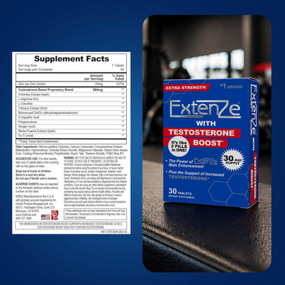 ExtenZe Testosterone Boost 30ct - Blue