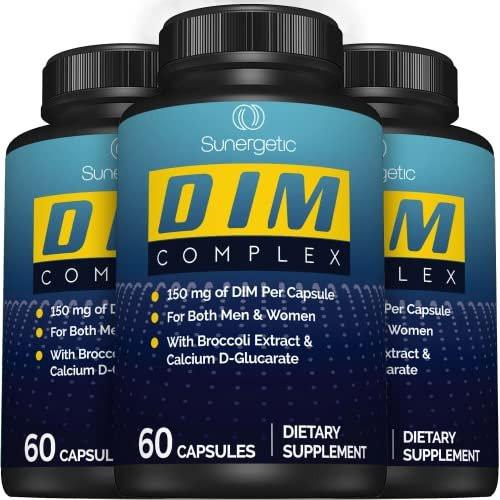 Sunergetic Premium DIM Supplement – 150mg diindolylmethane, Broccoli, Calcium D-Glucarate & Bioperine for Men & Women – DIM Complex for Menopause Support & Balance - 60 Capsules - görsel 5