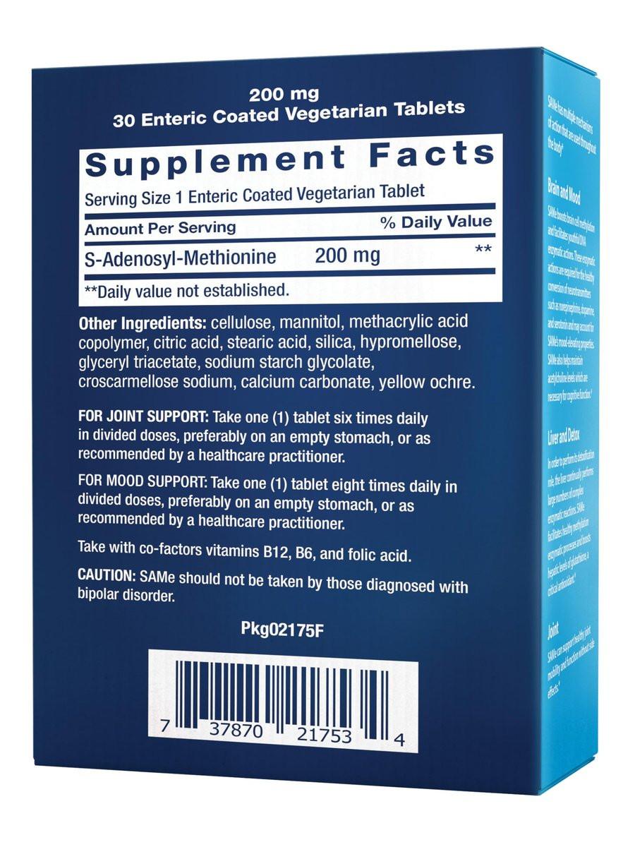 Life Extension Same, Mood, Joint & Liver Support, Gluten-Free, Non-GMO, Vegetarian, 30 Tablets - görsel 3