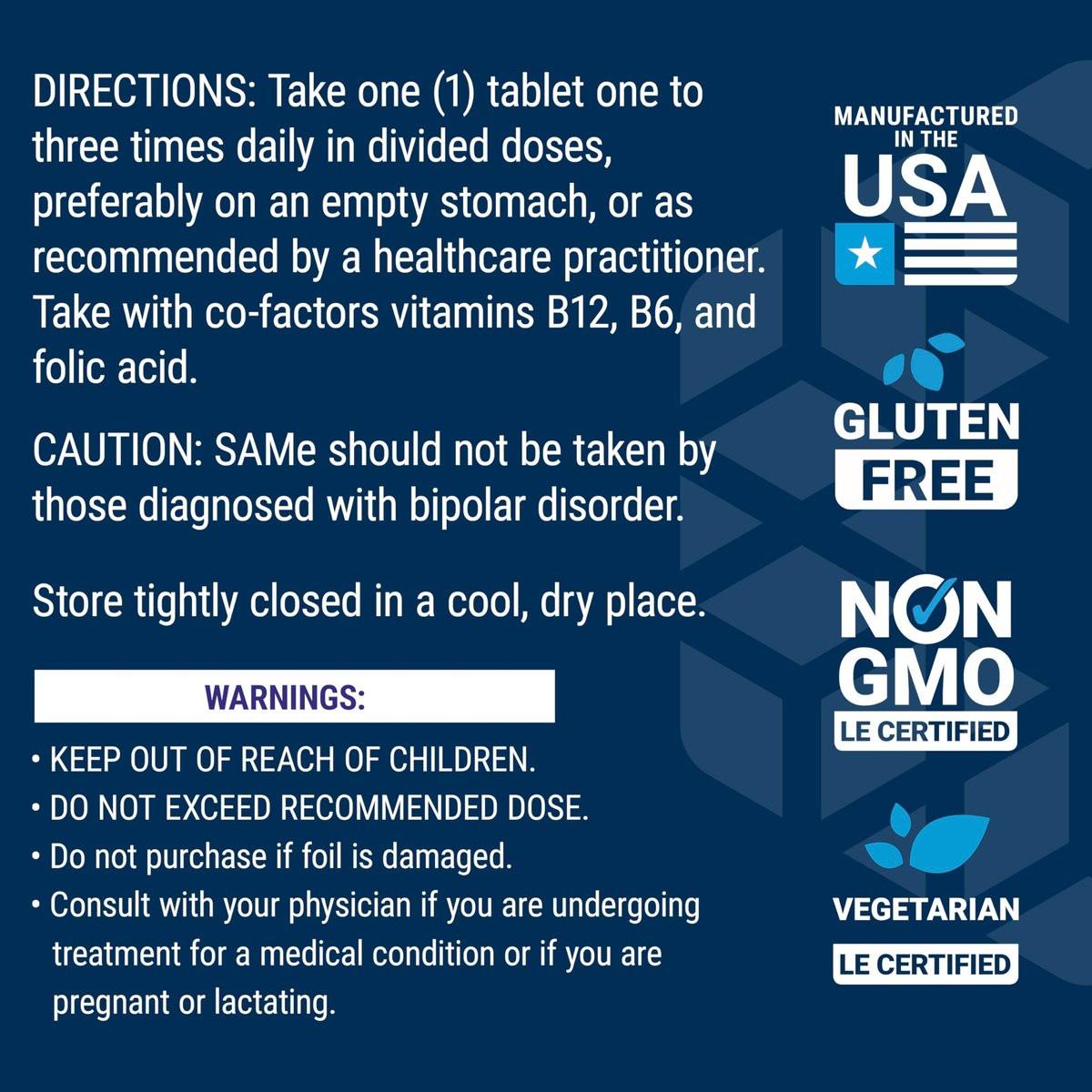 Life Extension Same, Mood, Joint & Liver Support, Gluten-Free, Non-GMO, Vegetarian, 30 Tablets - görsel 13