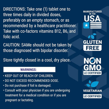 Life Extension Same, Mood, Joint & Liver Support, Gluten-Free, Non-GMO, Vegetarian, 30 Tablets