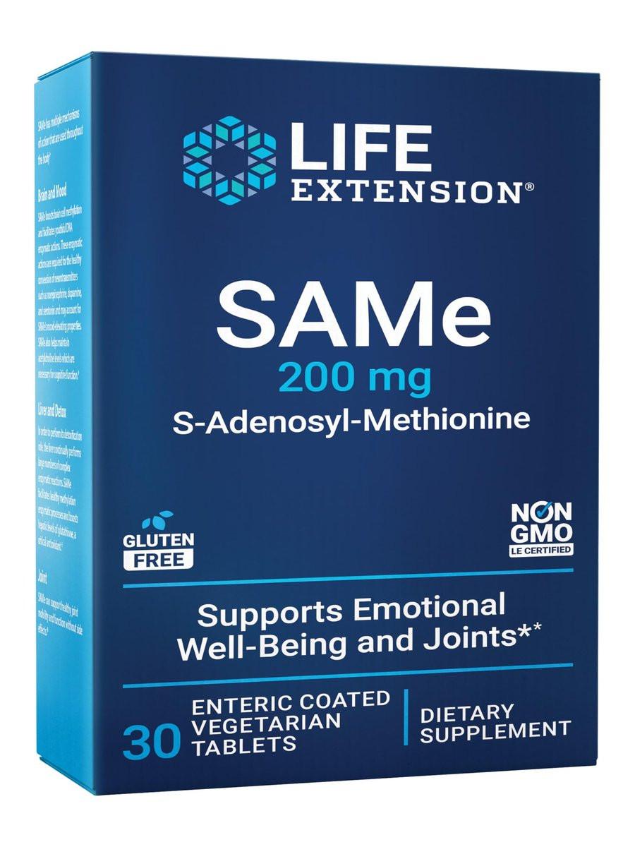 Life Extension Same, Mood, Joint & Liver Support, Gluten-Free, Non-GMO, Vegetarian, 30 Tablets - görsel 1