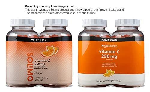 Vitamin C 250 mg Gummies, Orange, 300 Count (2 Packs of 150), 2 per Serving - görsel 1