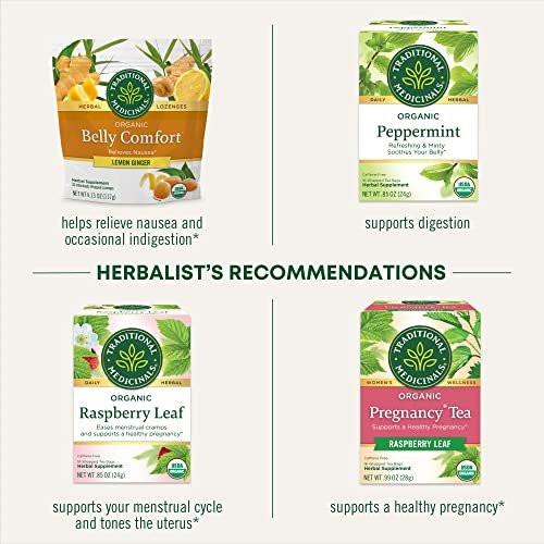 Traditional Medicinals Organic Morning Ease Lozenges, Lemon Ginger - Supports Pregnancy Nausea Relief & Morning Sickness - 30 Individually Wrapped Lozenges - görsel 7