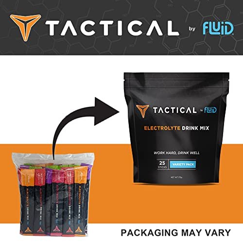 Fluid Tactical - 25 Count Electrolyte Powder | Variety Pack | Travel Ready Drink Mix | Extreme Re-Hydration - görsel 1