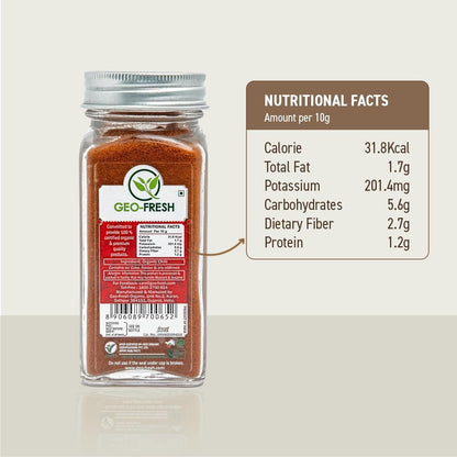 Geo-Fresh Organic Cayenne Pepper Powder, 1.76 oz (50g) – Spicy & Aromatic Cayenne Chili Powder Organic – Pure Ground Red Pepper Powder – USDA Certified Organic – Non-GMO – Kosher – Gluten-Free – Product of India