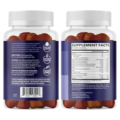Multivitamin Gummies for Adults - Daily Gummy with Vitamin C, D, and Zinc for Men and Women - 60 Count - GLP-1 Nutritional Support for Optimal Health and Wellness - 1 Month Supply, Mixed Berry Flavor