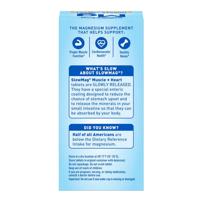 SlowMag Muscle & Heart Magnesium Chloride – Count: 180 tablets per bottle – Image 8