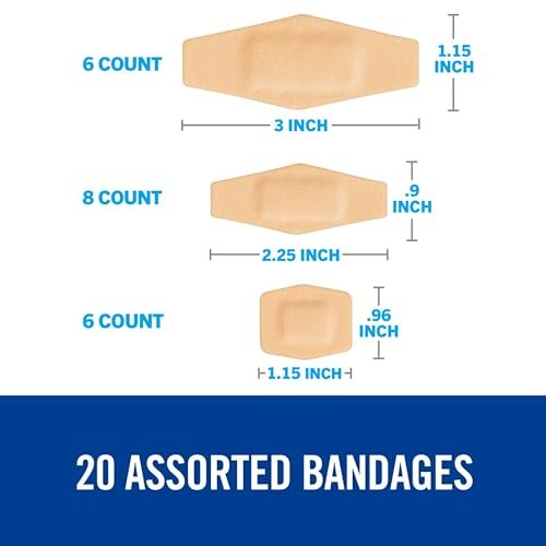 Nexcare Waterproof Cushioned Bandages, Assorted Sizes, 20 Count - görsel 3