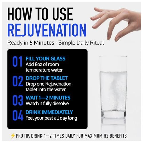 DRINK HRW Rejuvenation Molecular Hydrogen Water Tablets: 12 ppm H2, Patented, USA Made, IHSA-Certified Hydrogen & Magnesium Supplement. Supports Energy, Recovery, Cognitive Function (Raspberry, 30 Ct) - görsel 6