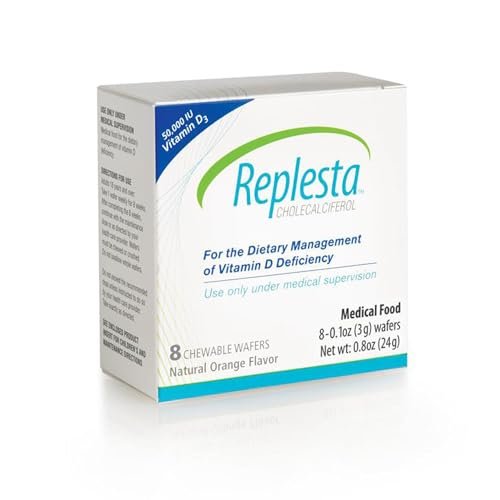 Replesta 50,000 IU Vitamin D3 Cholecalciferol, for Vitamin D Deficiency, Once-Weekly Chewable Wafer, Non-GMO, Natural Orange Flavor, 8 Count (Pack of 1) - görsel 9