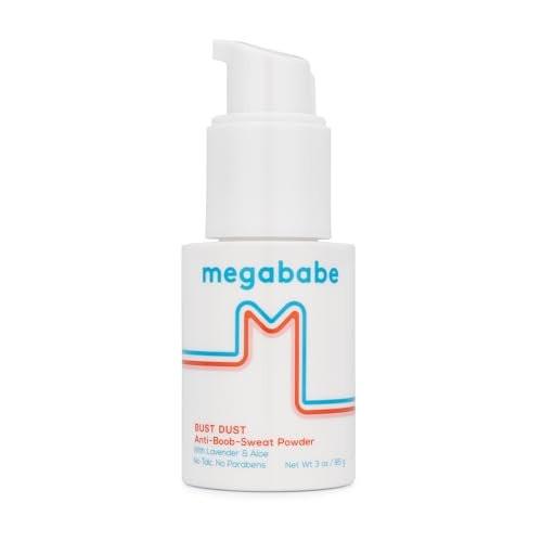 Megababe Sweat Absorbing Body Powder - Bust Dust, with Applicator Pump, Summer and Hot Weather Must-Have, Talc-Free, All Natural, 3 oz - görsel 3