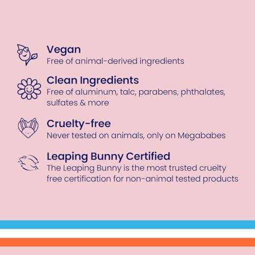 Megababe Sweat Absorbing Body Powder - Bust Dust, with Applicator Pump, Summer and Hot Weather Must-Have, Talc-Free, All Natural, 3 oz - görsel 1