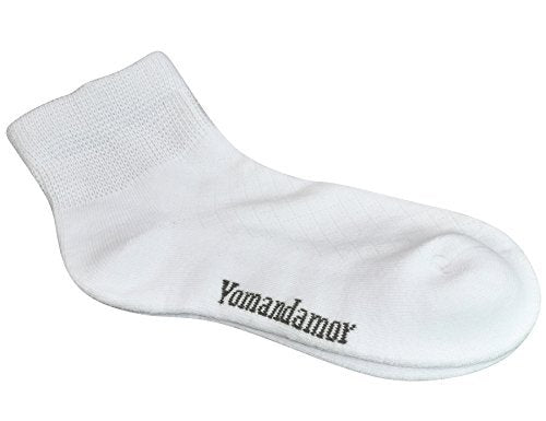 Yomandamor 5 Pairs Women's Cotton Ankle Breathable Mesh Diabetic Socks with Seamless Toe, L Size - görsel 13