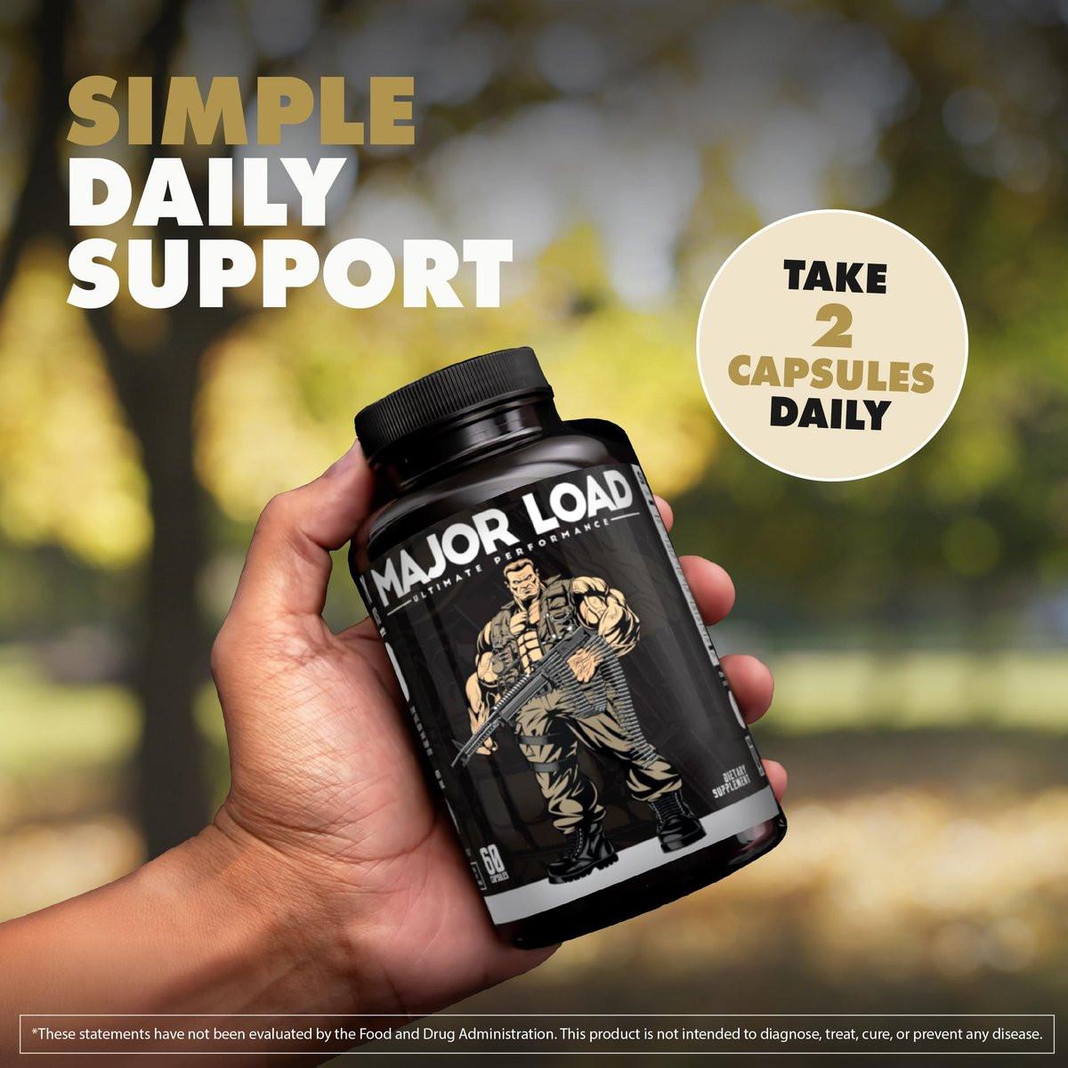ONL Major Load Testosterone Booster for Men - Semen Volume Booster - Libido Booster for Men with Horny Goat Weed, Maca Root, Tongkat Ali - Energy, Stamina & Strength - 60 Caps, Non-GMO, Made in USA - görsel 10