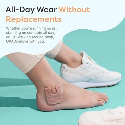 ZenToes U-Shaped Felt Callus Pads | Protect Calluses from Rubbing on Shoes | Reduce Foot and Heel Pain | Pack of 24 | 1/8” Self-Stick Pedi Cushions