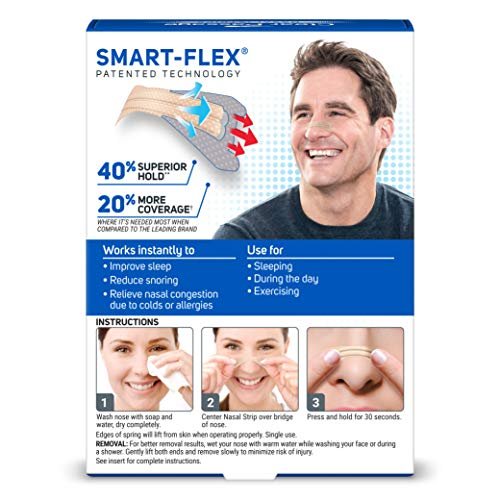 Clear Passage Nasal Strips Small to Medium, Tan, 50 Count | Works Instantly to Improve Sleep, Reduce Snoring, Relieve Nasal Congestion Due to Colds & Allergies - görsel 4