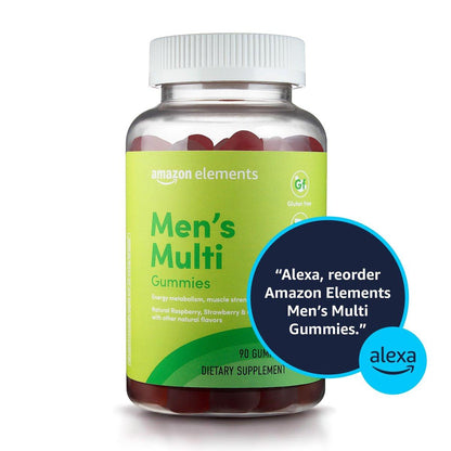 Men’s Organic Multivitamin Gummies - 90 Count, Vegetarian, Gluten Free, Certified Organic