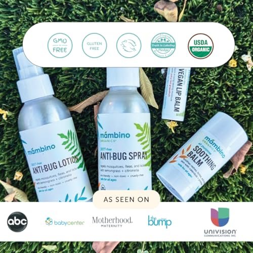 Mambino Organics Anti-Bug Spray, DEET-Free, Organic Mosquito Repellent with Essential Oils, Reef Safe, Face-Safe Protection for Babies, Kids, and Adults, Travel Bug Spray, 2.7oz - görsel 12