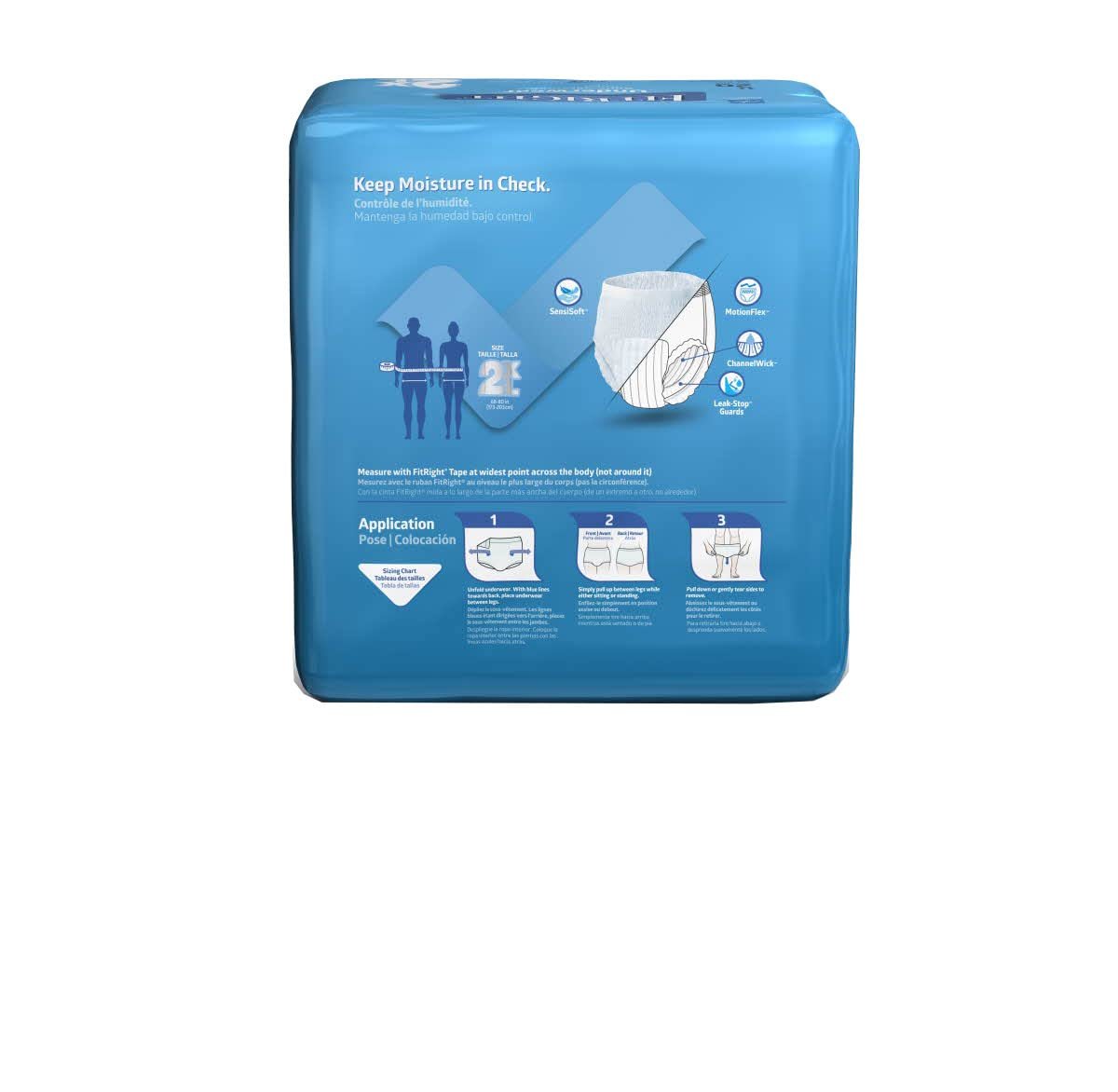 FitRight Adult Incontinence Underwear, Heavy Absorbency, XX-Large, 68-80 (20 Count) - görsel 8