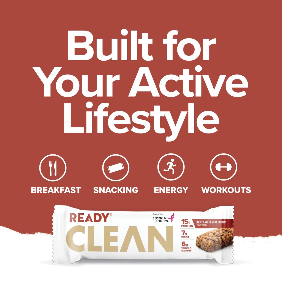 Ready® Protein Bars – High-Protein Snack with 15g Whey Protein, With Flaxseeds and Omega-3s for Sustained Energy, Supports Lean Muscle and Recovery – Chocolate Peanut Butter, 12CT - görsel 6