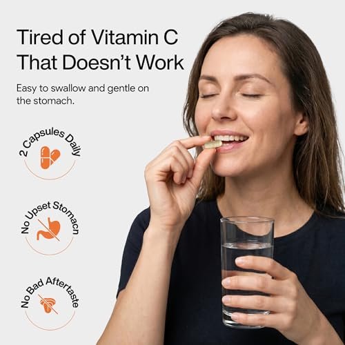 NutriFlair Liposomal Vitamin C 1700mg, 180 Capsules - High Absorption, Fat Soluble VIT C, Higher Bioavailability Immune System Support & Collagen Booster, Non-GMO, Vegan Pills - görsel 12