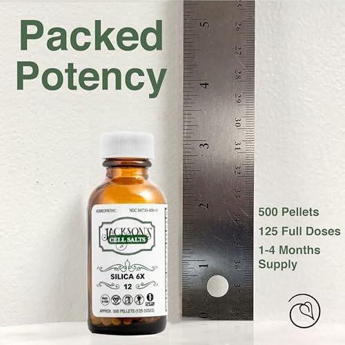 Jackson's #12 Cell Salt Silica 6X (500 – Convenient Pellet Form: Easy to take, dissolve under the tongue for quick – Image 4