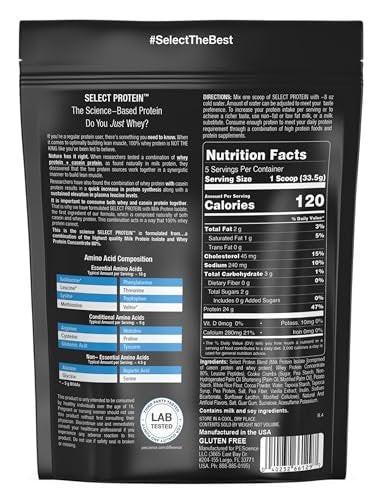 PEScience Select Protein Powder, Whey and Casein Blend, Lean Protein Powder for Women and Men, Low Calorie, Low Carb, Keto Friendly, Gluten Free, Cookies and Cream - 5 Servings