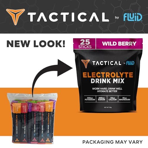 Fluid Tactical - Electrolyte Powder Packets, Accelerate Re-Hydration, Low Sugar, Electrolyte Drink Mix, Prevent Dehydration, Eliminate Cramps - görsel 7