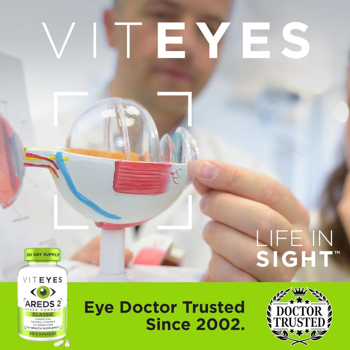 Viteyes AREDS 2 Eye Vitamins, Classic Macular Support, Allergen Free Capsules, with Natural Vitamin E, Vitamin C, Zinc, Copper, Lutein & Zeaxanthin, Eye Doctor Trusted, Manufactured in The USA, 60 Ct - görsel 7
