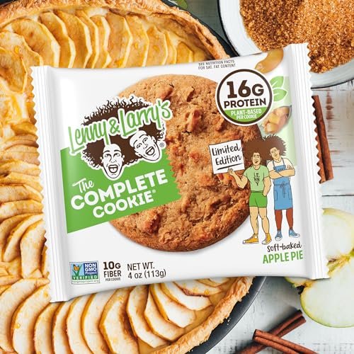 Lenny & Larry's Protein Cookie, Apple Pie, – Soft Baked Texture: Enjoy a chewy, indulgent cookie experience – Image 4
