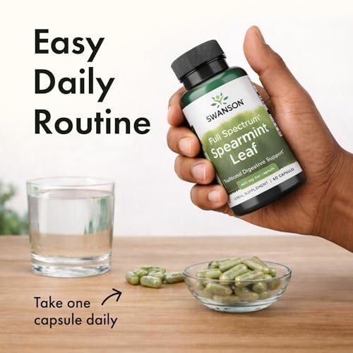 Swanson Spearmint Leaf Full Spectrum – Digestive Comfort: Spearmint is traditionally used to calm the digestive – Image 2